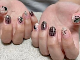 個性派シアーブラックネイル
