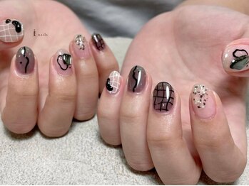 アイネイルズ 渋谷店(I nails)/個性派シアーブラックネイル