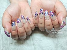 シュガーネイル(sugar nail)/紫陽花ネイル