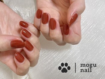 モグネイル(Mogunail)/クリスマスネイル/赤茶ネイル