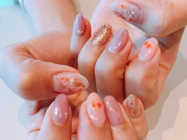 押し花×シェル