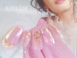 【シェルフラワーネイル】