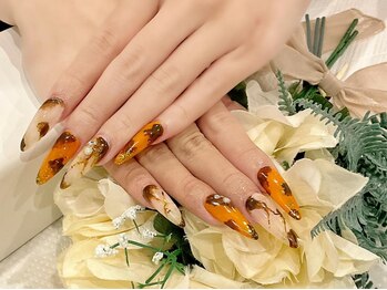 ブリエカドー(Briller Cadeau)/秋ロングネイル(スカルプ)