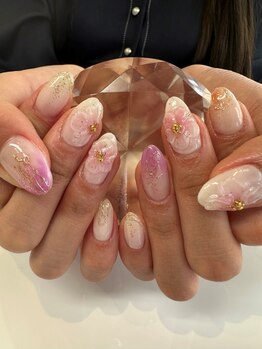 エクラン(ECRLN)の写真/当店人気No,１☆持ち込みデザインやストーンパーツ付け放題!思わず見とれてしまう指先へ♪フィルイン可能◎