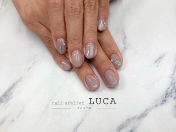 ネイルアトリエルカ(nail atelier LUCA)/W-358 大人グレイッシュネイル