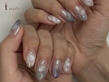 アイネイルズ 吉祥寺店(I nails)/透明感シェルパールネイル