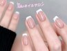 上品王道♪シンプルで清潔感のあるデザイン★フレンチネイル 7800