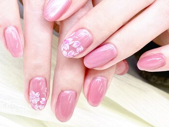 ワンポイント＊桜アート