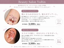 ビューティーサロン ユリン(YuRin)の雰囲気（夏に人気♪耳ツボ＆ボディージュエリー始めました◎）