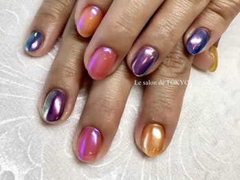 夏オススメ☆クリアカラーネイル