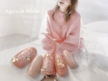 アグニークリッシェ(Agunik Riche)/【水彩フラワーネイル】