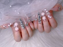 スノーネイルサロン 新宿店(Snow nail salon)/リボンハート肉球埋め尽くし