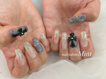 クロム風ネイル