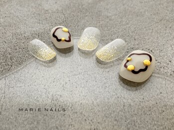 マリー ネイルズ いわきラトブ店(MARIE NAILS)の写真/長さだしでおしゃれ楽しんでみて！今だけお得なケア付きのクーポンあります。是非お洒落してください♪

