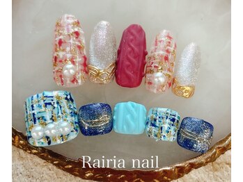 ライリアネイル(Rairia nail)/ツィード×ニット☆