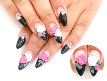 ネイルコレクション ピンク(Nail Collection Pink)/ジェル定額￥9990☆３Ｄフラワー