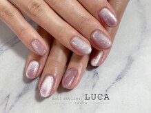 ネイルアトリエルカ(nail atelier LUCA)/W-503 ピンクマグネットネイル