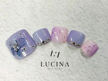 ネイルスタジオ ルキナ(LUCINA)/c-229 アジサイフットネイル