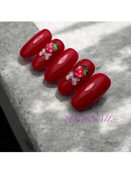 ユウネイル(YOU由NAIL)/大人可愛い☆ぷっくり苺ネイル