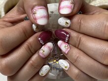 ダブルムーンビューティフル(DOUBLEmoonBeautiful)/大人可愛いブランケットネイル