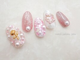 きらきら☆pink　nail
