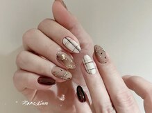 モアグラム 渋谷道玄坂店(More Glam)/キルティングネイル　秋色　ラメ