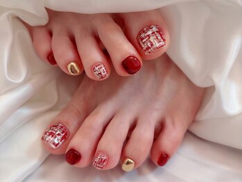 チョコラネイル(Chocora nail)の写真/≪足元からオシャレを満喫☆≫シンプル/アートデザイン共にお任せ！季節感溢れるフットネイルで魅力UP◎