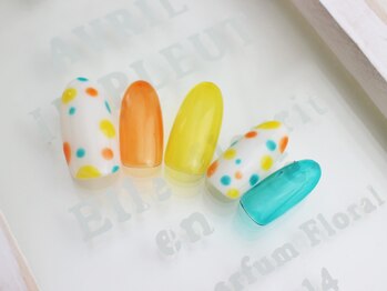 ネイルサロン あかねいろ/夏色 ドット ハンド