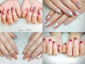 ケイトネイル(Kateネイル)の写真/自爪を削らないパラジェルで自爪から美しく☆大人可愛いデザイン豊富な定額ネイルもご用意！カラー変更OK！