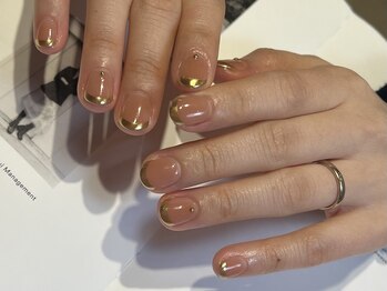 エピックベース(epic bace)/ミラーフレンチネイル