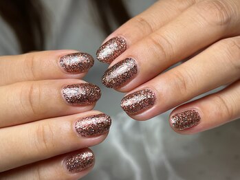 ネイルサロン プール ヴー(Nail Salon Pour Vous)/【夏】ラメワンカラーネイル