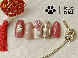 成人式ネイル／お花ネイル