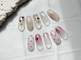 キラキラシンプルネイル