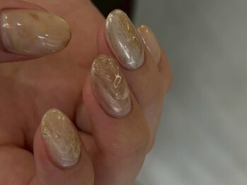 and w/Laque mini/*ホワイトニュアンスネイル*