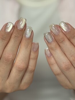 リミズネイルビューティー 名駅店(RimisNailxbeauty)の写真/《都度払いで安心♪他店で断られた方も◎》長さだし10本付★深爪&噛み爪改善¥11000/+アートフリー¥14800！