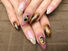 プラハネイル(+HER 美甲)/べっ甲×シェル