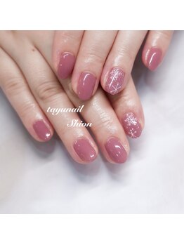 たゆ ネイル(たゆnail)/ワンポイント雪の結晶ネイル