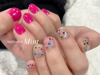 スター×ワンカラー非対称