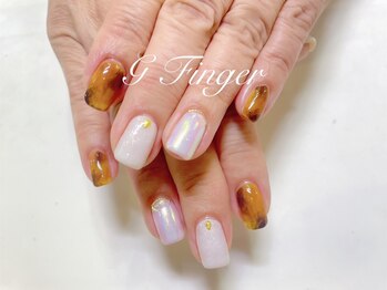 秋のべっ甲&ミラーネイル♪