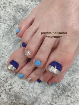 プライベート ネイルサロン マーマ(murmur)/ブルーネイル