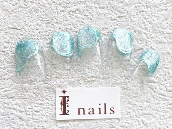 アイネイルズ 梅田店(I nails)/マグネット変形フレンチ¥7700