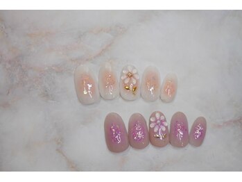 ブリオン 六本松店(Bullion)/ぷくぷくフラワーネイル