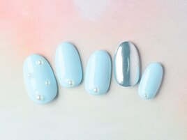 水色ネイル