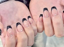 イエル 三軒茶屋(iels)/黒フレンチネイル☆