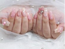 ネイルサロン ジョアアンジェ 天王寺店(joie ange)/ハートネイル/リボンネイル/薔薇