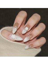 ネイルハウス パームビーチ(nail house PALM BEACH)/レース×薔薇ネイル