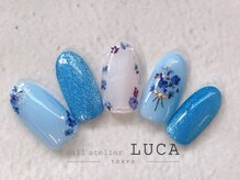 ネイルアトリエルカ(nail atelier LUCA)/W-359 押し花ブライダルネイル