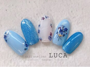 ネイルアトリエルカ(nail atelier LUCA)/W-359 押し花ブライダルネイル