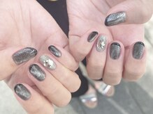 エムスラッシュ ネイル センター北店(M.SLASH)/パラジェル キラキラブラック