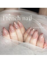 アイリッシュネイル 久屋大通店(Irish Nail)/キラキラフレンチネイル